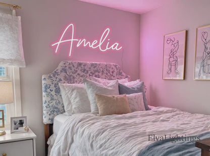 Individuelles Neon-Schild mit Namen | Personalisierte LED-Wandleuchte für Schlafzimmer & Geschenke
