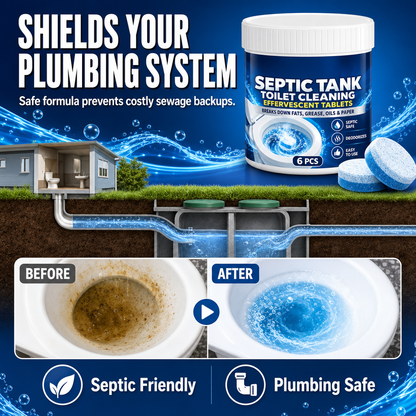 🚽✨ Powerful Effervescent Toilet Cleaning Tablets – Drop, Fizz & Deep Clean | Septic Safe