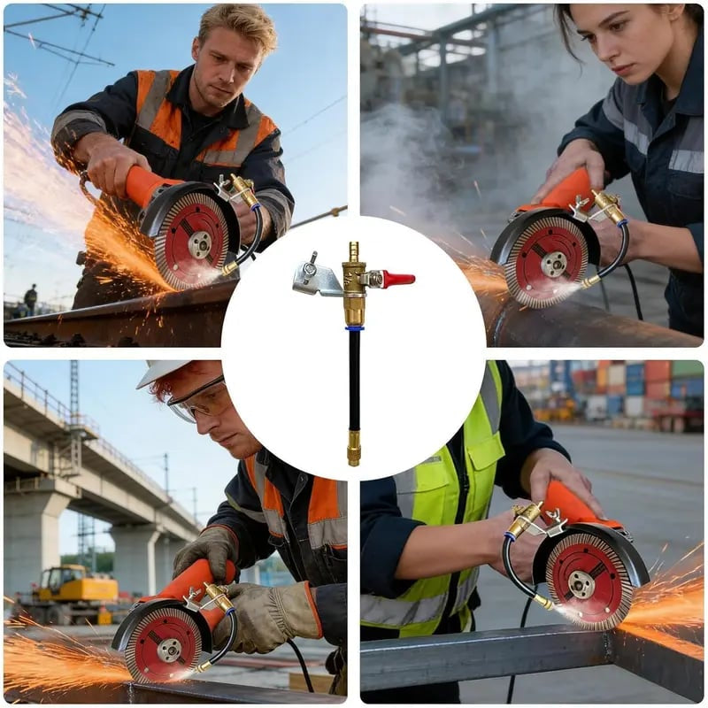 Angle Grinder Water Sprayer Attachment for Tile, Concrete & Stone Cutting